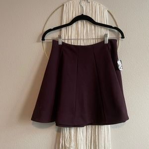 Burgundy Skater Skirt